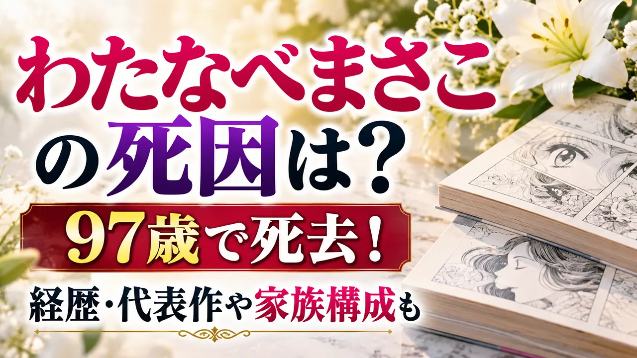 わたなべまさこの死因は？97歳で死去！経歴・代表作や家族構成も