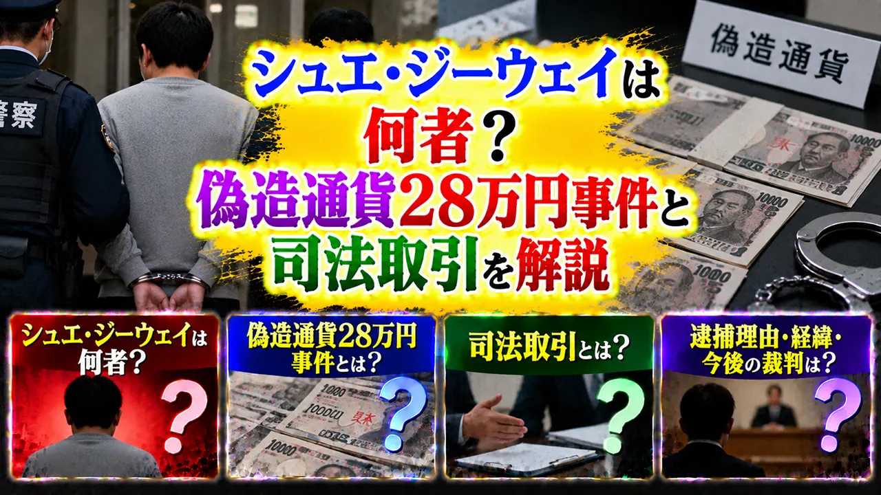 シュエ・ジーウェイは何者?偽造通貨28万円事件と司法取引を解説