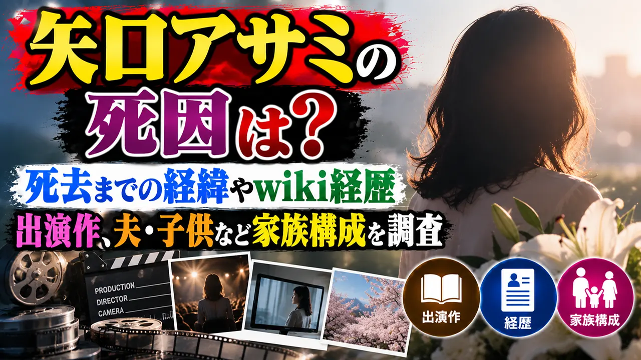 矢口アサミの死因は？死去までの経緯やwiki経歴・出演作、夫・子供など家族構成を調査