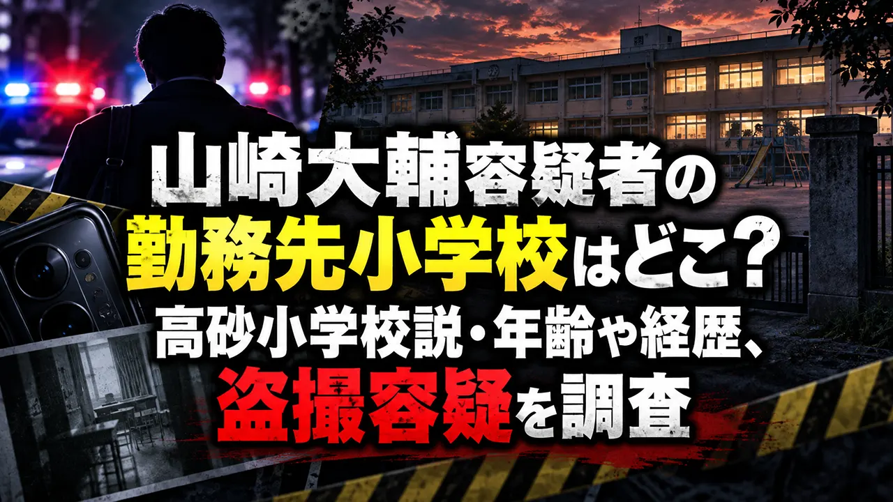 山崎大輔容疑者の勤務先小学校はどこ？高砂小学校説・年齢や経歴、盗撮容疑を調査